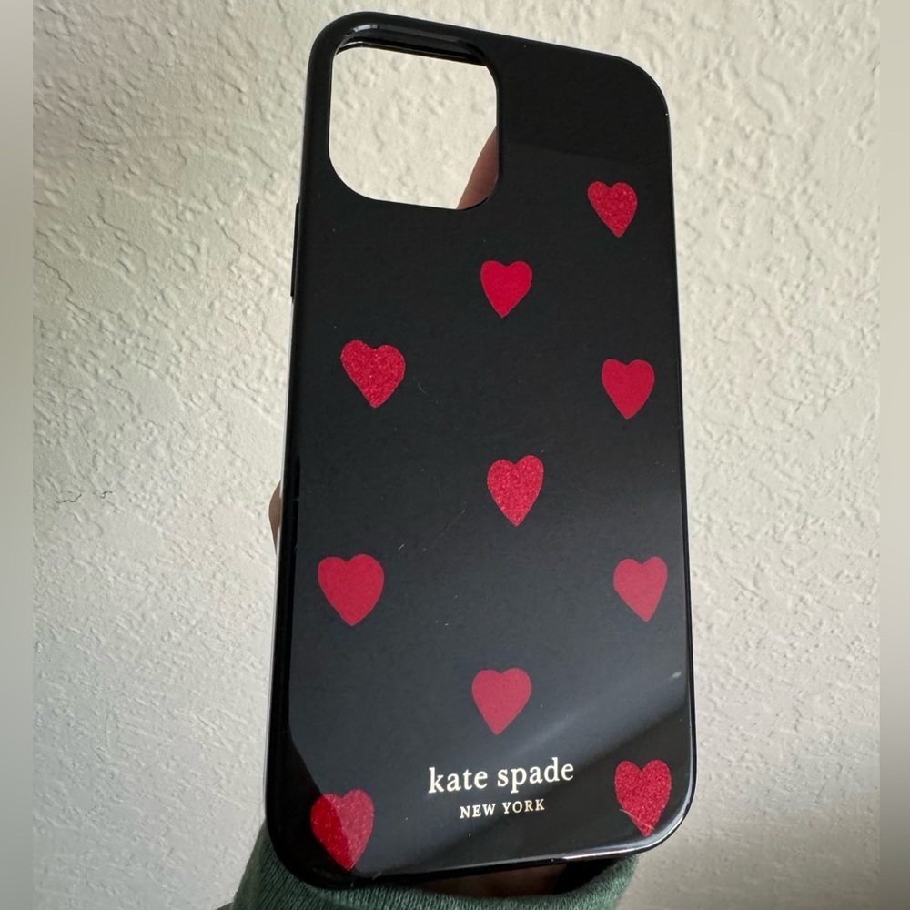 Kate Spade Glitter Heart IPhone 12 Phone Case